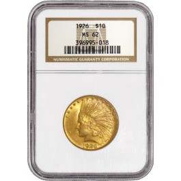 1926 $10 Indian Head Eagle Gold NGC MS62 Mint State Uncirculated Coin