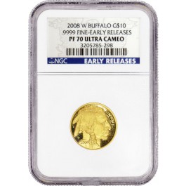 2008 W $10 Proof Gold American Buffalo 1/4oz NGC PF70 Ultra Cameo Early Releases