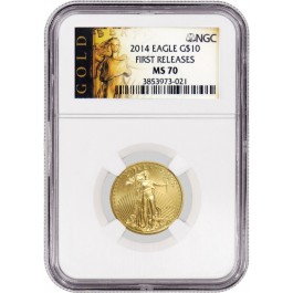 2014 $10 1/4 oz American Gold Eagle NGC MS70 First Releases