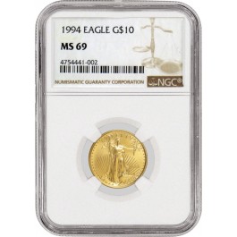 1994 $10 1/4 oz American Gold Eagle NGC MS69