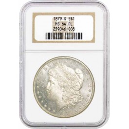 1879 S $1 Morgan Silver Dollar NGC MS64 PL Proof Like Brilliant Uncirculated Coin