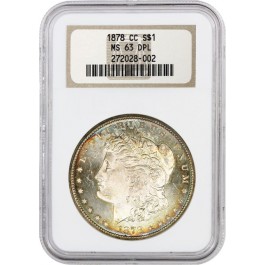 1878 CC Carson City $1 Morgan Silver Dollar NGC MS63 DPL Deep Proof Like Coin