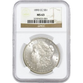 1890 CC Carson City $1 Morgan Silver Dollar VAM 3 Doubled 90 NGC MS63 Coin 
