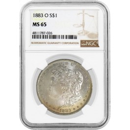 1883 O $1 Morgan Silver Dollar NGC MS65 Toned