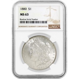 1880 $1 Morgan Silver Dollar NGC MS63