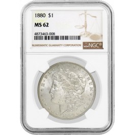 1880 $1 Morgan Silver Dollar NGC MS62
