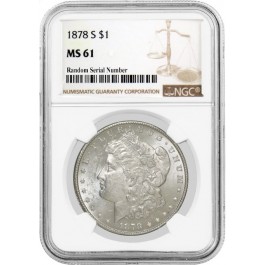 1878 S $1 Morgan Silver Dollar NGC MS61