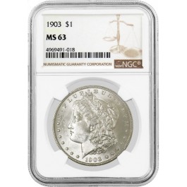 1903 $1 Morgan Silver Dollar NGC MS63