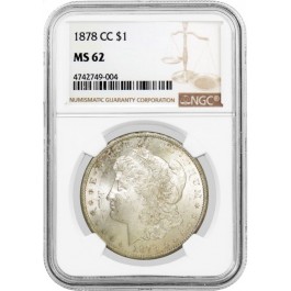 1878 CC Carson City $1 Morgan Silver Dollar VAM 11 Lines In Wing NGC MS62