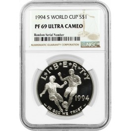 1994 S $1 World Cup Tournament Commemorative Silver Dollar NGC PF69 UC