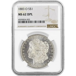 1883 O $1 Morgan Silver Dollar NGC MS62 DPL