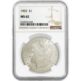 1903 $1 Morgan Silver Dollar NGC MS62 Uncirculated Mint State Coin