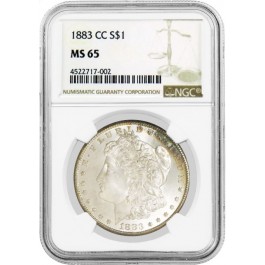 1883 CC $1 Morgan Silver Dollar NGC MS65 VAM 5A Die Scratch Wing