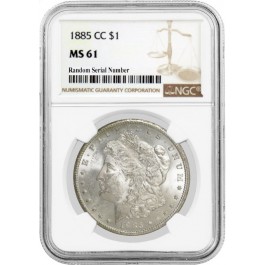 1885 CC Carson City $1 Morgan Silver Dollar NGC MS61 Uncirculated Key Date Coin