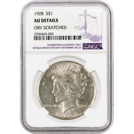 1928 $1 Peace Dollar NGC AU Details