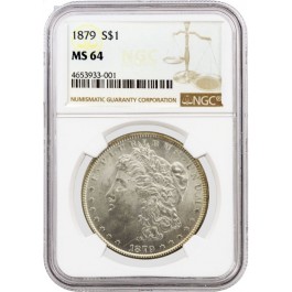 1879 $1 Morgan Silver Dollar VAM 2 Open 9 NGC MS64