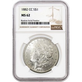1882 CC Carson City $1 Morgan Silver Dollar NGC MS62 Uncirculated Coin