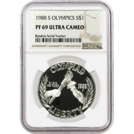 1988 S $1 Seoul Olympiad Commemorative Silver Dollar NGC PF69 UC