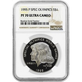 1995 P $1 Special Olympics Commemorative Silver Dollar NGC PF70 UC