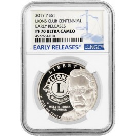 2017 P $1 Lions Club Centennial Commemorative Silver Dollar NGC PF70 UC ER