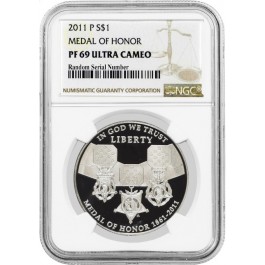 2011 P $1 Medal Of Honor Commemorative Silver Dollar NGC PF69 UC