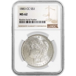 1883 CC Carson City $1 Morgan Silver Dollar NGC MS62 Uncirculated Coin