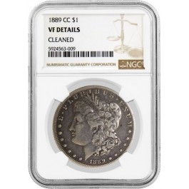 1889 CC $1 Morgan Silver Dollar NGC VF Details Cleaned Very Fine Coin