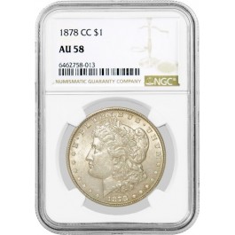 1878 CC Carson City $1 Morgan Silver Dollar NGC AU58 About Uncirculated Key Date