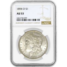 1894 O $1 Morgan Silver Dollar NGC AU53 About Uncirculated Key Date Coin