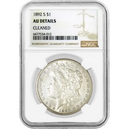 1892 S $1 Morgan Silver Dollar NGC AU Details Cleaned Key Date Coin