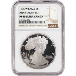 1995 W $1 Proof Silver American Eagle NGC PF69 UC