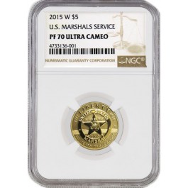 2015 W $5 Gold U.S. Marshals Service 225th Anniversary Commemorative NGC PF70 UC