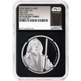 2017 $2 Niue Proof Star Wars Obi Wan 1 oz .999 Silver NGC PF70 UC FR Retro