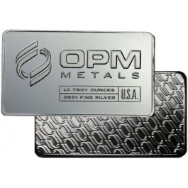 10 oz Silver Ohio Precious Metals (OPM) .999 Fine Bar
