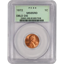 1972 1C Lincoln Memorial Cent Doubled Die Obverse DDO FS-101 PCGS MS65 RD OGH