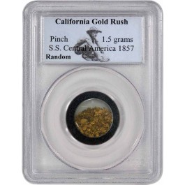 1857 SS Central America Shipwreck 1.5 Grams Pinch Gold PCGS Genuine