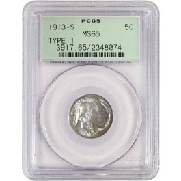 1913 S Type 1 5C Buffalo Nickel PCGS MS65 Gem Uncirculated Coin Generation 3.0 OGH