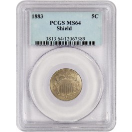 1883 5C Shield Nickel PCGS MS64