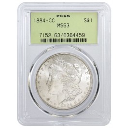 1884 CC $1 Silver Morgan Dollar VAM 2 Doubled 18 Top PCGS MS63 OGH