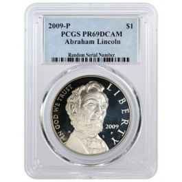 2009 P $1 Abraham Lincoln Bicentennial Commemorative Silver Dollar PCGS PR69 DCAM