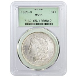 1885 O $1 Morgan Silver Dollar PCGS MS65 Generation 2.2 Old Holder OGH