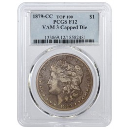 1879 CC Carson City $1 Morgan Silver Dollar VAM 3 Capped Die PCGS F12 Key Date 