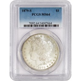 1879 S $1 Morgan Silver Dollar PCGS MS64 Brilliant Uncirculated Mint State Coin