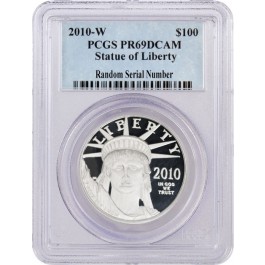 2010 W $100 Proof Platinum American Eagle PCGS PR69 DCAM Deep Cameo