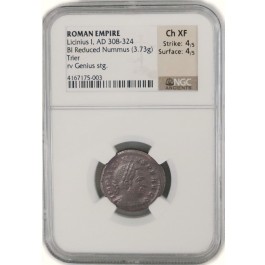 Roman Empire Licinius I 308-324 AD BI Reduced Nummus Trier NGC Ch XF