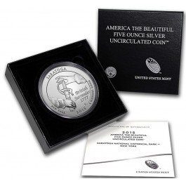 2015 P Saratoga America The Beautiful ATB 5 oz .999 Fine Silver Coin