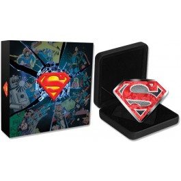 2017 $100 CAD 10 oz .9999 Silver DC Comics Originals: Superman's Shield Box COA