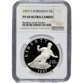 1997 S $1 Jackie Robinson Commemorative Silver Dollar NGC PF69 UC