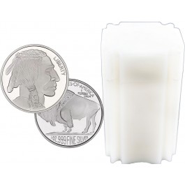 Roll Of 20 Silvertowne American Buffalo 1 oz .999 Fine Silver Rounds NEW