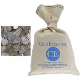 $100 Face Value Bag 90% Mixed Silver Half Dollars Bent Damaged Holed